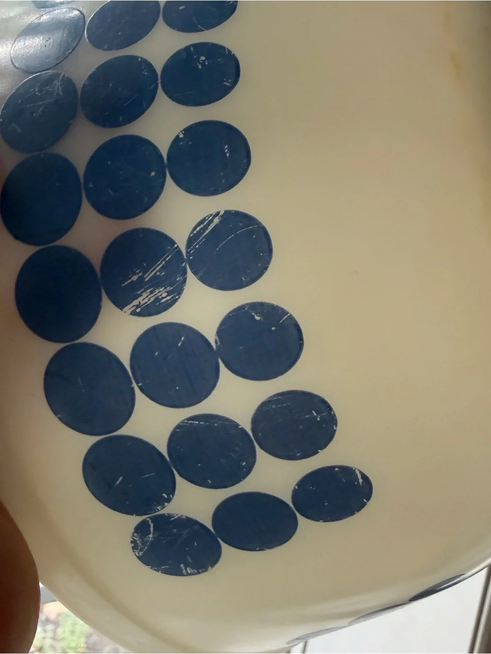 Vintage Pyrex Blue Dots 403 2.5 Quart Mixing Bowl Retro MCM 70s 60s